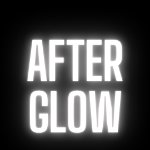 A black backgound with glowing white words that read "After Glow" on January 14, 2026